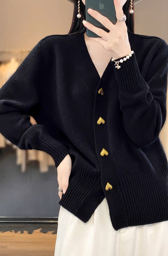Dames vest | Met V-hals en knoopsluiting