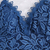 Women's mesh top with spaghetti straps and lace