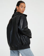 Leren look jas dames - Oversized met handige zakken
