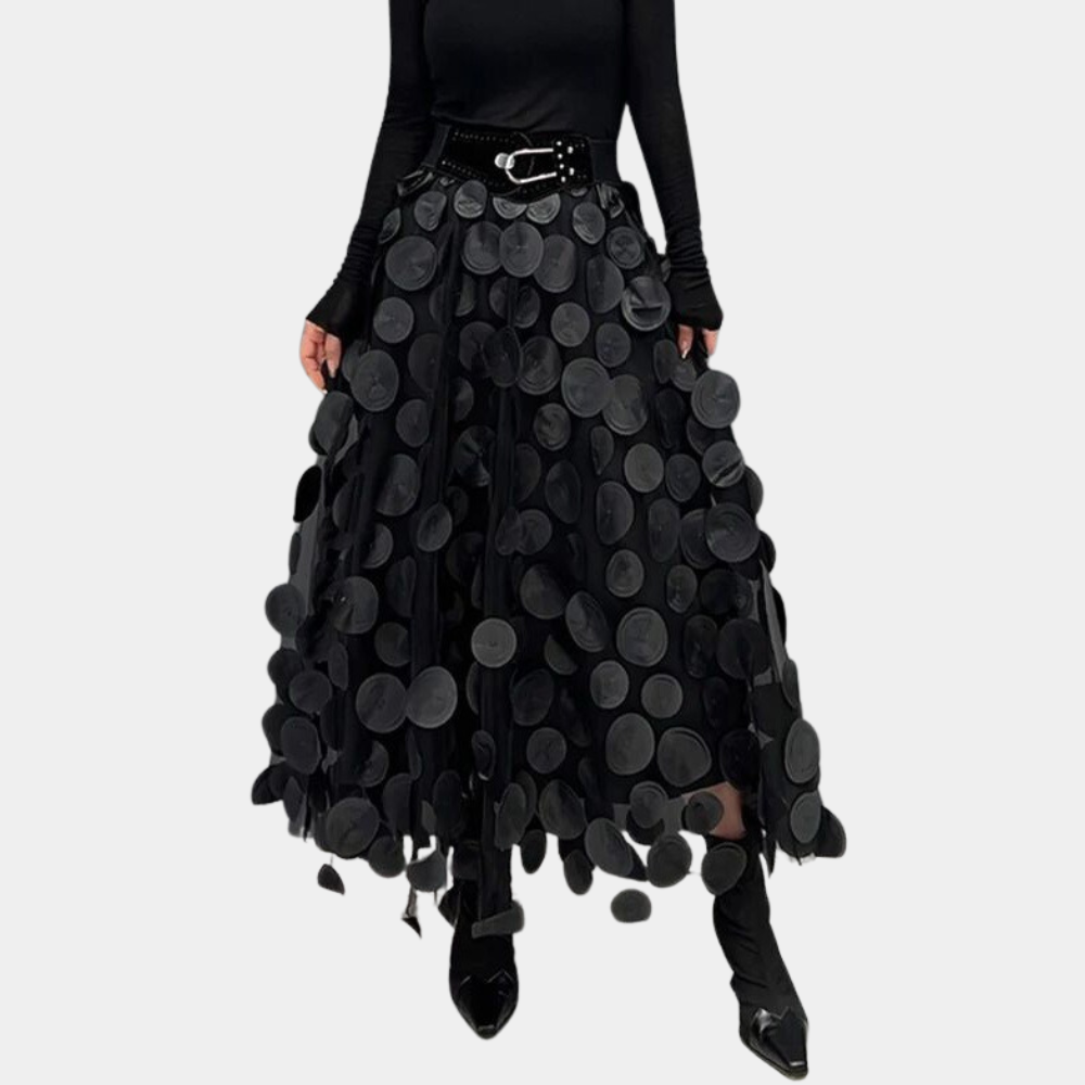 Dames midi rok met elastische tailleband en elegante pasvorm