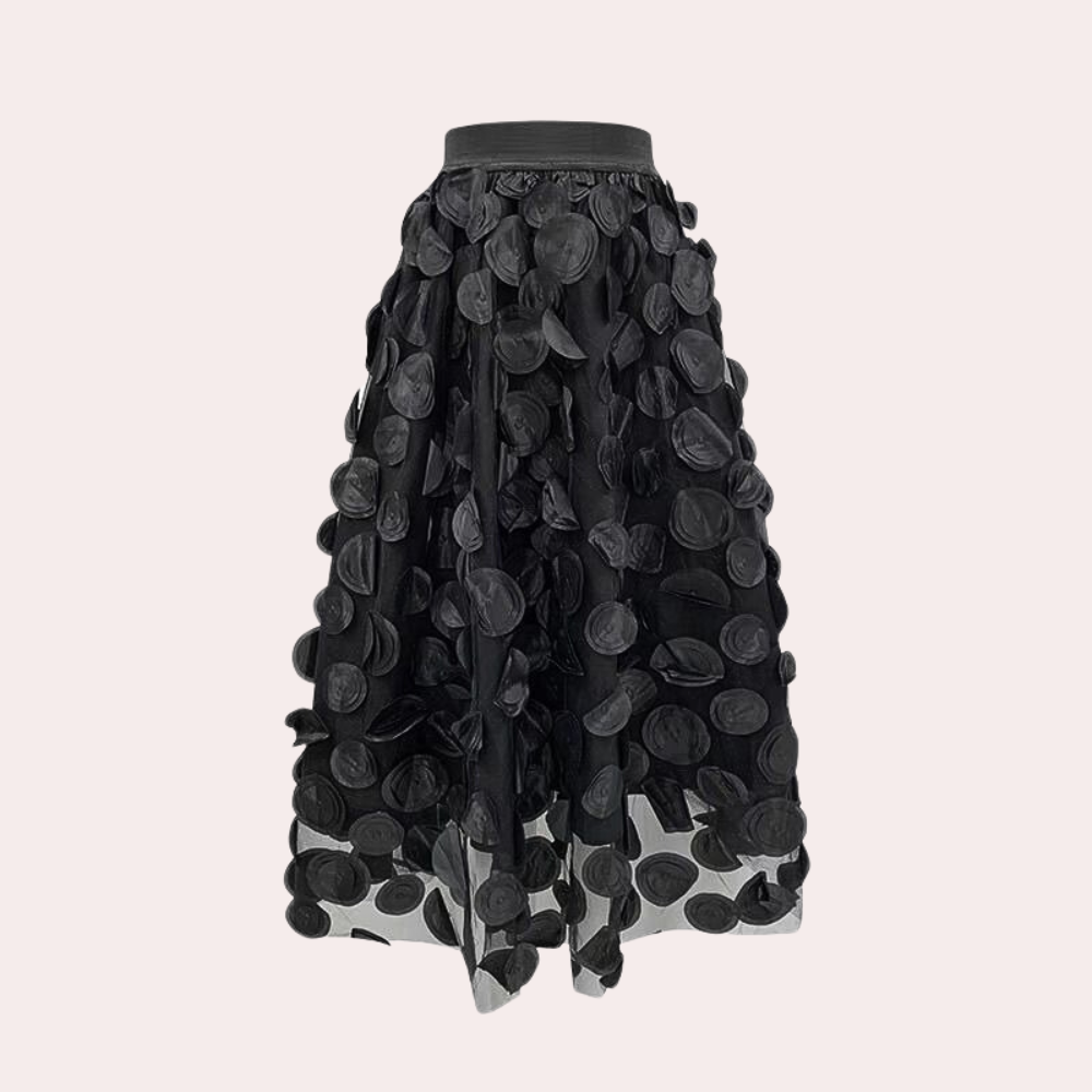 Dames midi rok met elastische tailleband en elegante pasvorm