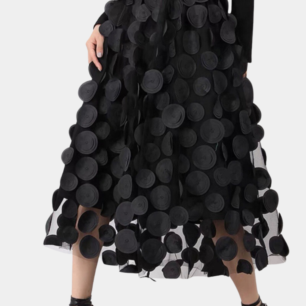 Dames midi rok met elastische tailleband en elegante pasvorm