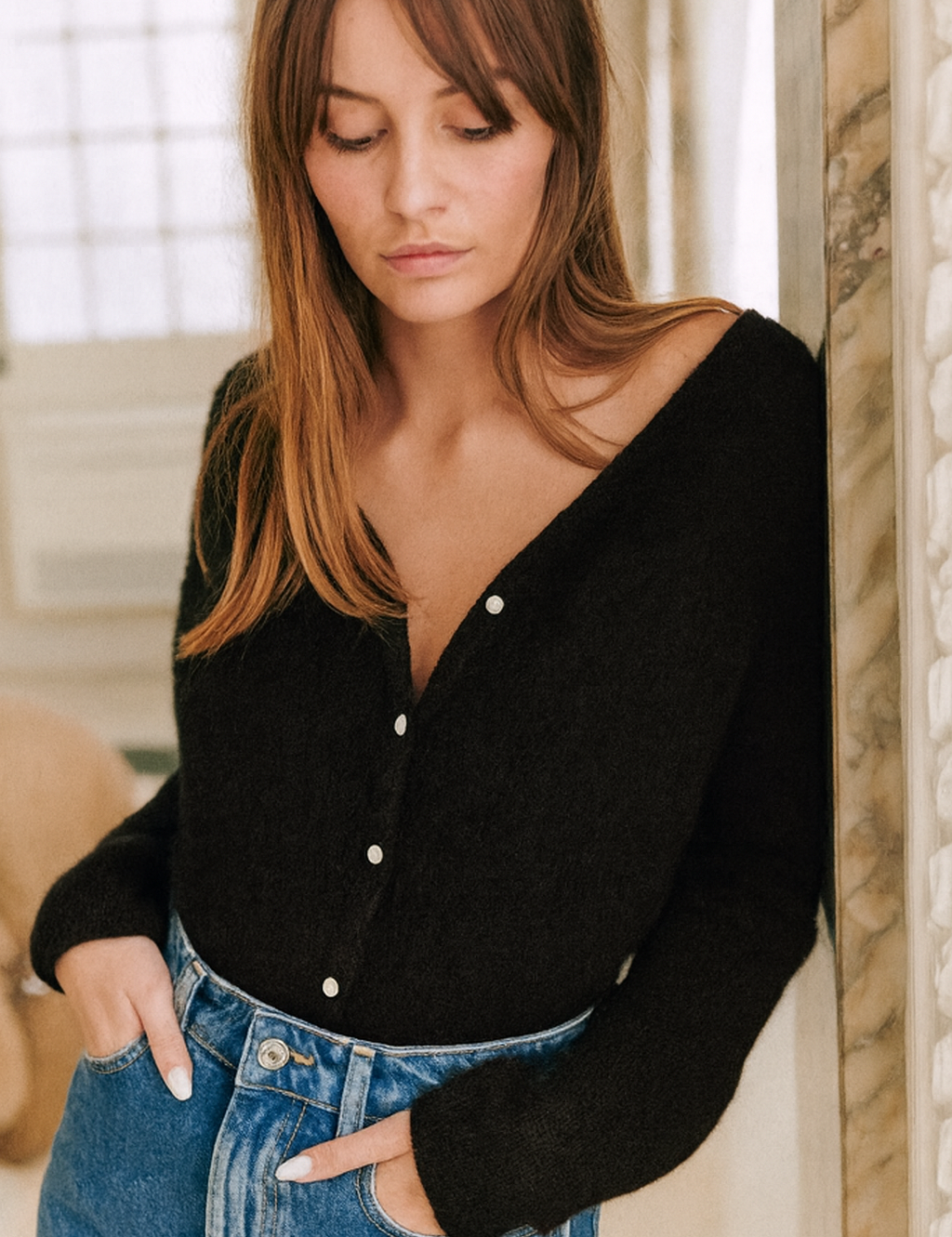 Dames cardigan voor de winter | Gebreid vest met knoopsluiting