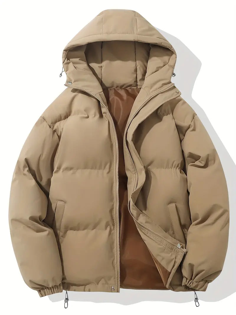 Kort Dames Gewatteerd Jack met Hoge Kraag | Puffer Jacket met Capuchon