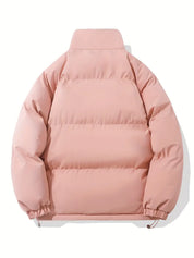 Kort Dames Gewatteerd Jack met Hoge Kraag | Puffer Jacket met Capuchon