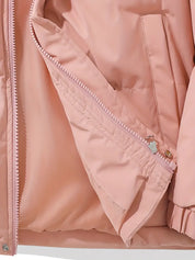 Kort Dames Gewatteerd Jack met Hoge Kraag | Puffer Jacket met Capuchon