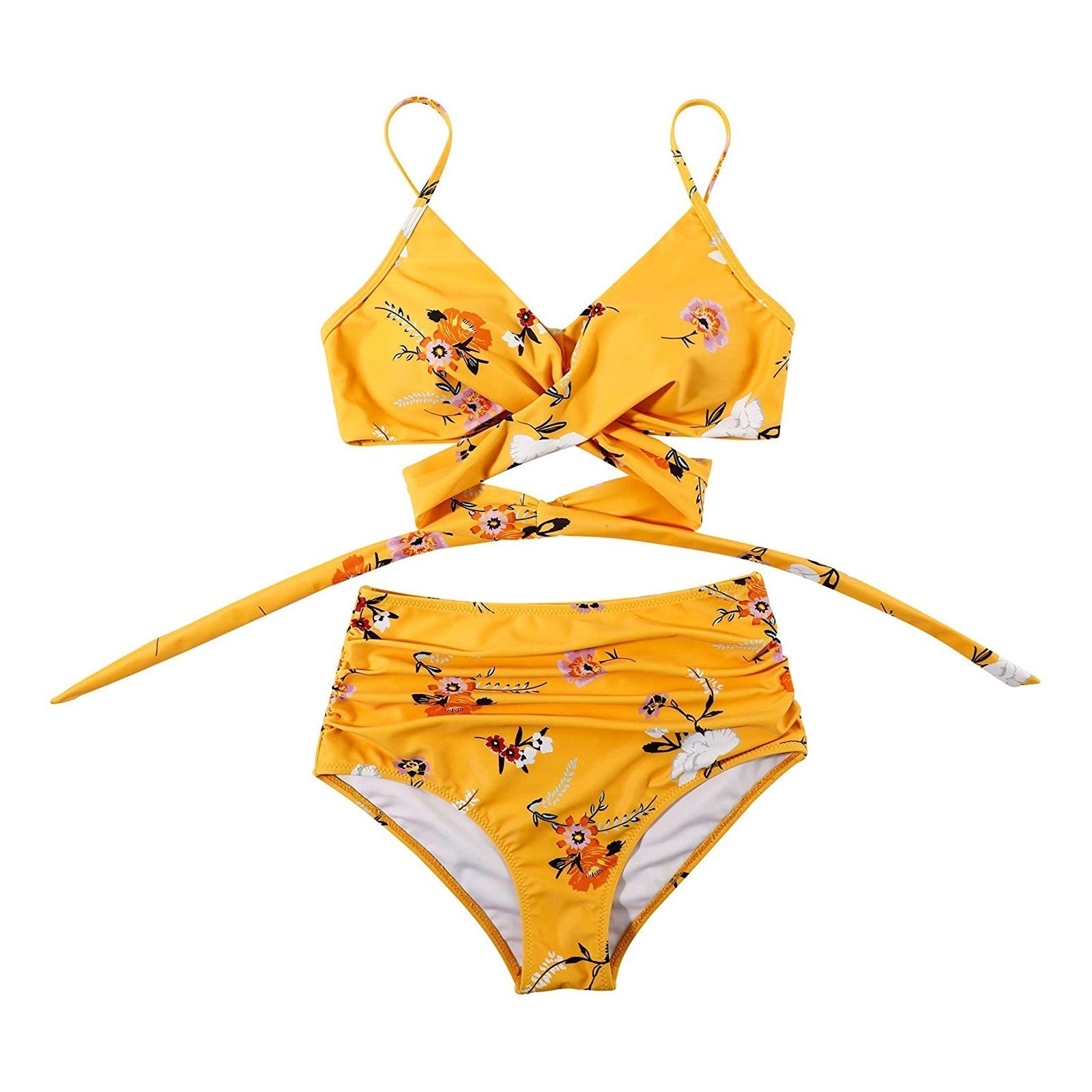 Dames bikini set met hoge taille en verschillende prints