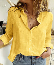Women's blouse solid color or with bird print