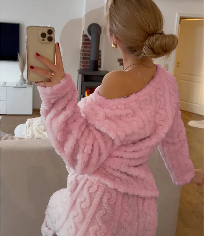 Dames pyjama set van zachte fleece - Fluffy