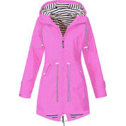 Dames regenjas met capuchon | Lichtgewicht wind- en waterdicht jack