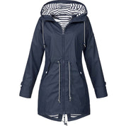 Dames regenjas met capuchon | Lichtgewicht wind- en waterdicht jack