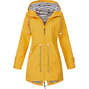Dames regenjas met capuchon | Lichtgewicht wind- en waterdicht jack