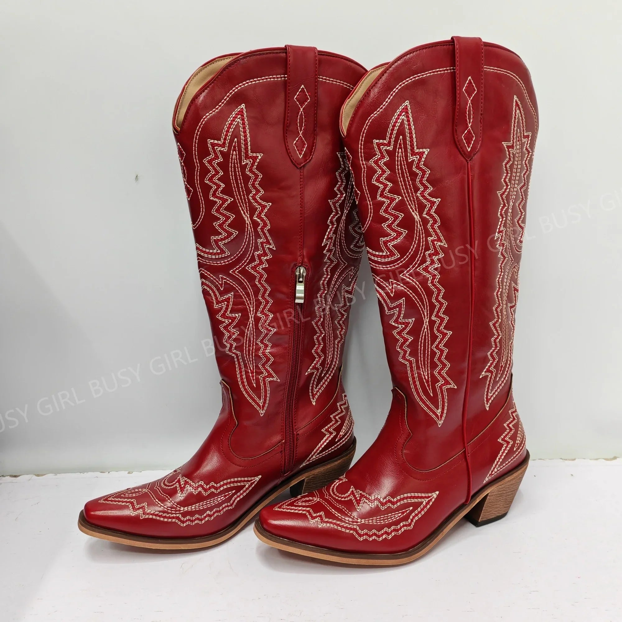 Dames Hoge Cowboy Laarzen met Borduurwerk | Western Boots