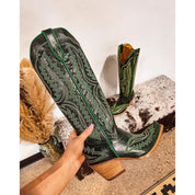 Dames Hoge Cowboy Laarzen met Borduurwerk | Western Boots