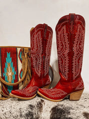 Dames Hoge Cowboy Laarzen met Borduurwerk | Western Boots