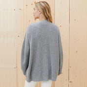 Warme oversized vest dames | Wollen v-hals cardigan voor de winter