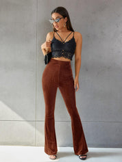 Dames corduroy broek - Flared pants 70's stijl