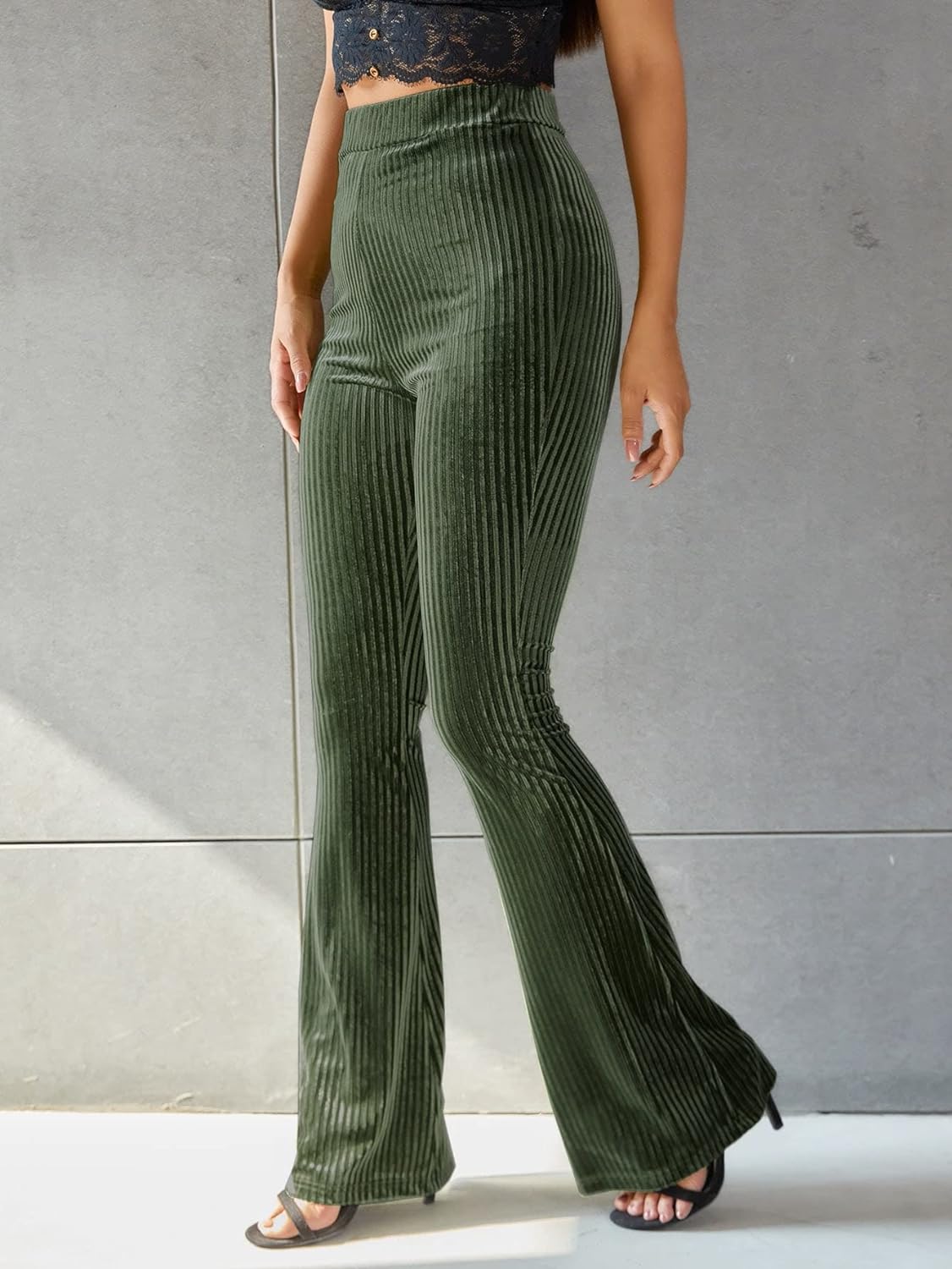 Dames corduroy broek - Flared pants 70's stijl