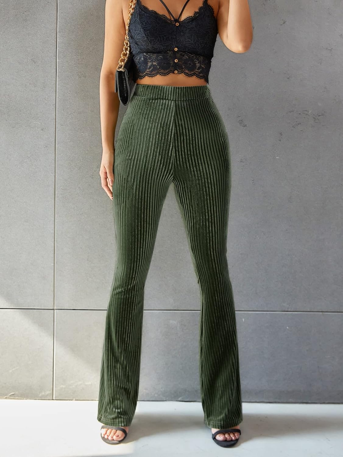 Dames corduroy broek - Flared pants 70's stijl