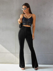 Dames corduroy broek - Flared pants 70's stijl