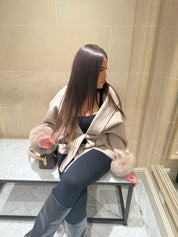 Chique Dames Mantel | Faux Fur | Imitatie Bont | Luxe Wikkel Poncho | Elegante Jas | Winter