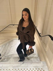 Chique Dames Mantel | Faux Fur | Imitatie Bont | Luxe Wikkel Poncho | Elegante Jas | Winter