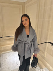 Chique Dames Mantel | Faux Fur | Imitatie Bont | Luxe Wikkel Poncho | Elegante Jas | Winter