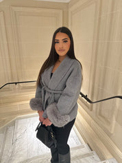 Chique Dames Mantel | Faux Fur | Imitatie Bont | Luxe Wikkel Poncho | Elegante Jas | Winter