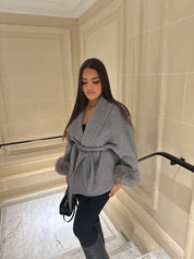 Chique Dames Mantel | Faux Fur | Imitatie Bont | Luxe Wikkel Poncho | Elegante Jas | Winter