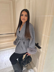 Chique Dames Mantel | Faux Fur | Imitatie Bont | Luxe Wikkel Poncho | Elegante Jas | Winter