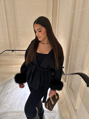 Chique Dames Mantel | Faux Fur | Imitatie Bont | Luxe Wikkel Poncho | Elegante Jas | Winter