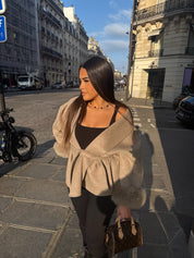 Chique Dames Mantel | Faux Fur | Imitatie Bont | Luxe Wikkel Poncho | Elegante Jas | Winter