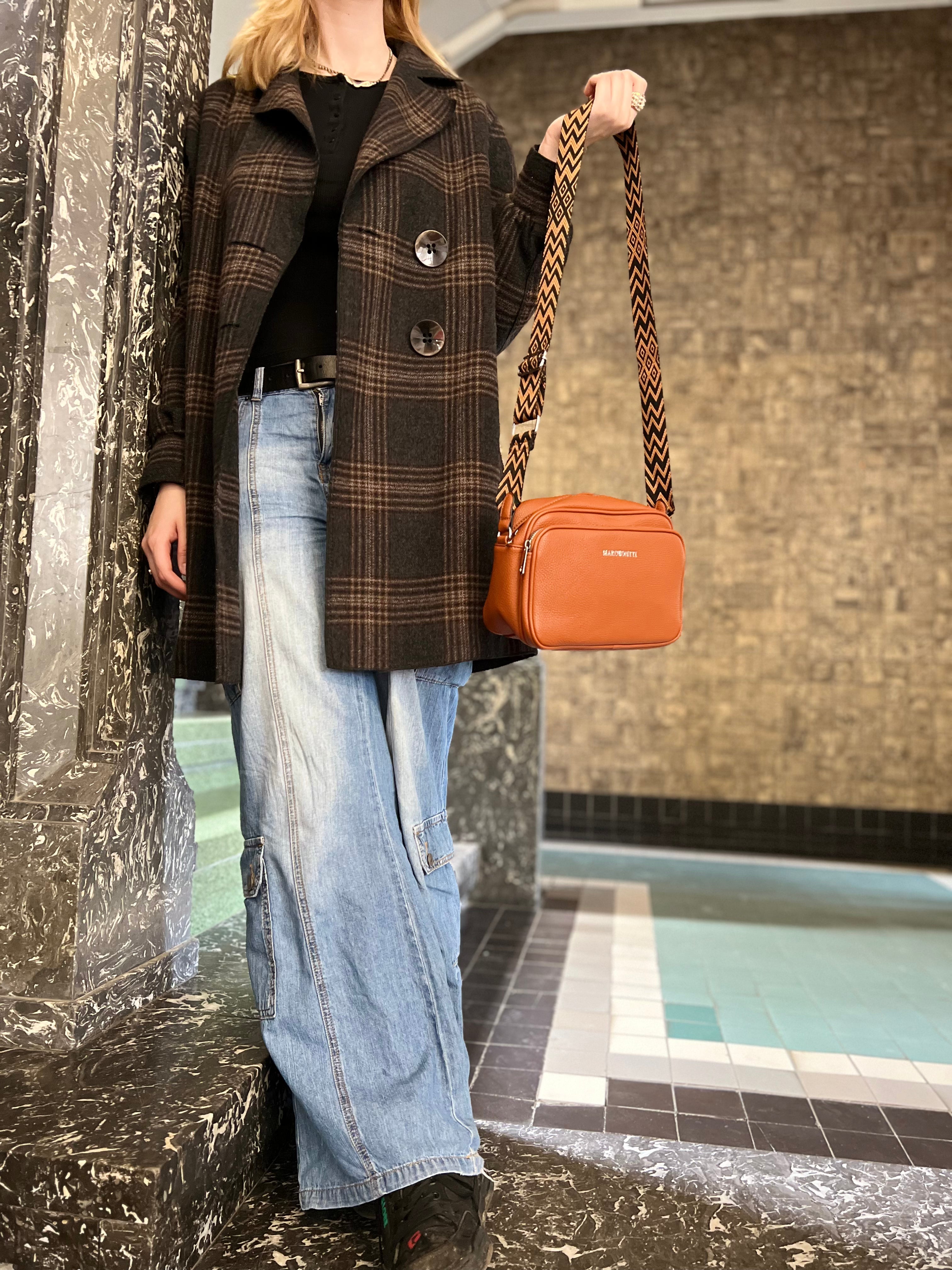 Dames Schoudertas | Medium crossbody tas met brede band