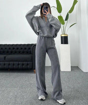 Dames joggingpak set met vest en broek