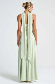 Dames avondjurk strapless met asymmetrische taille