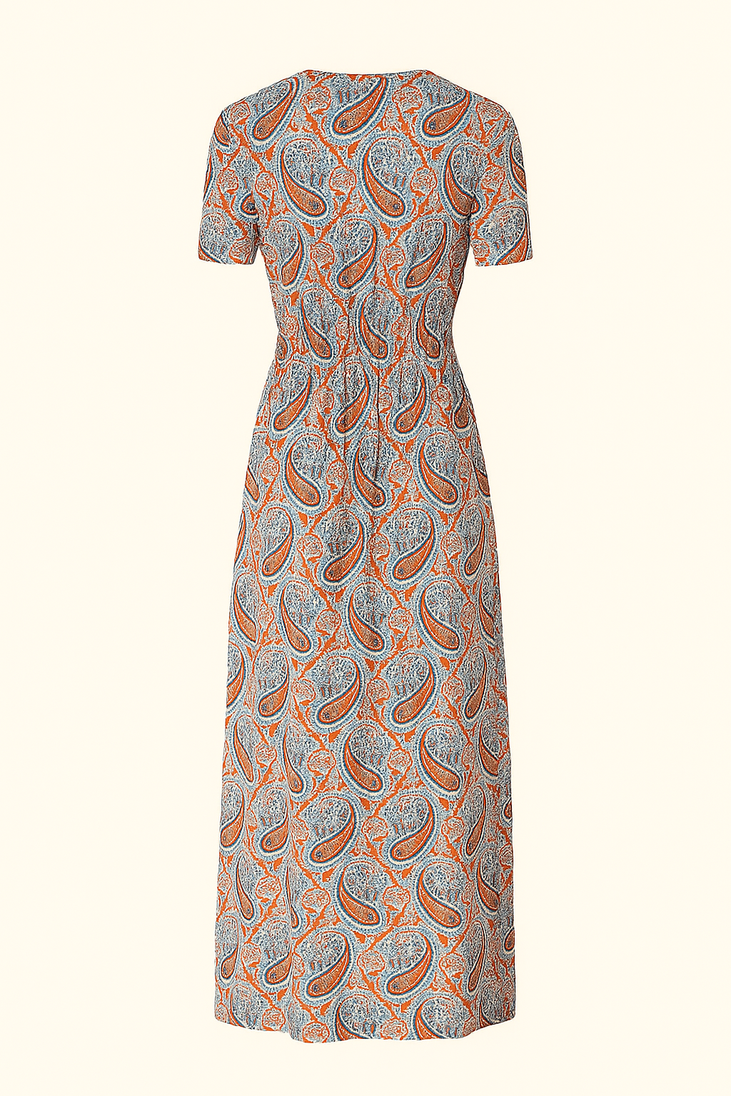 Dames bohemian zomerjurk maxi met ceintuur en lange mouwen