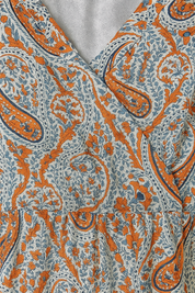 Dames bohemian zomerjurk maxi met ceintuur en lange mouwen