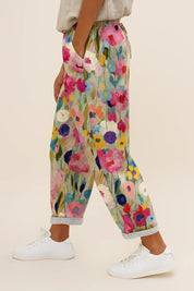 Dames joggingbroek met bloemenprint