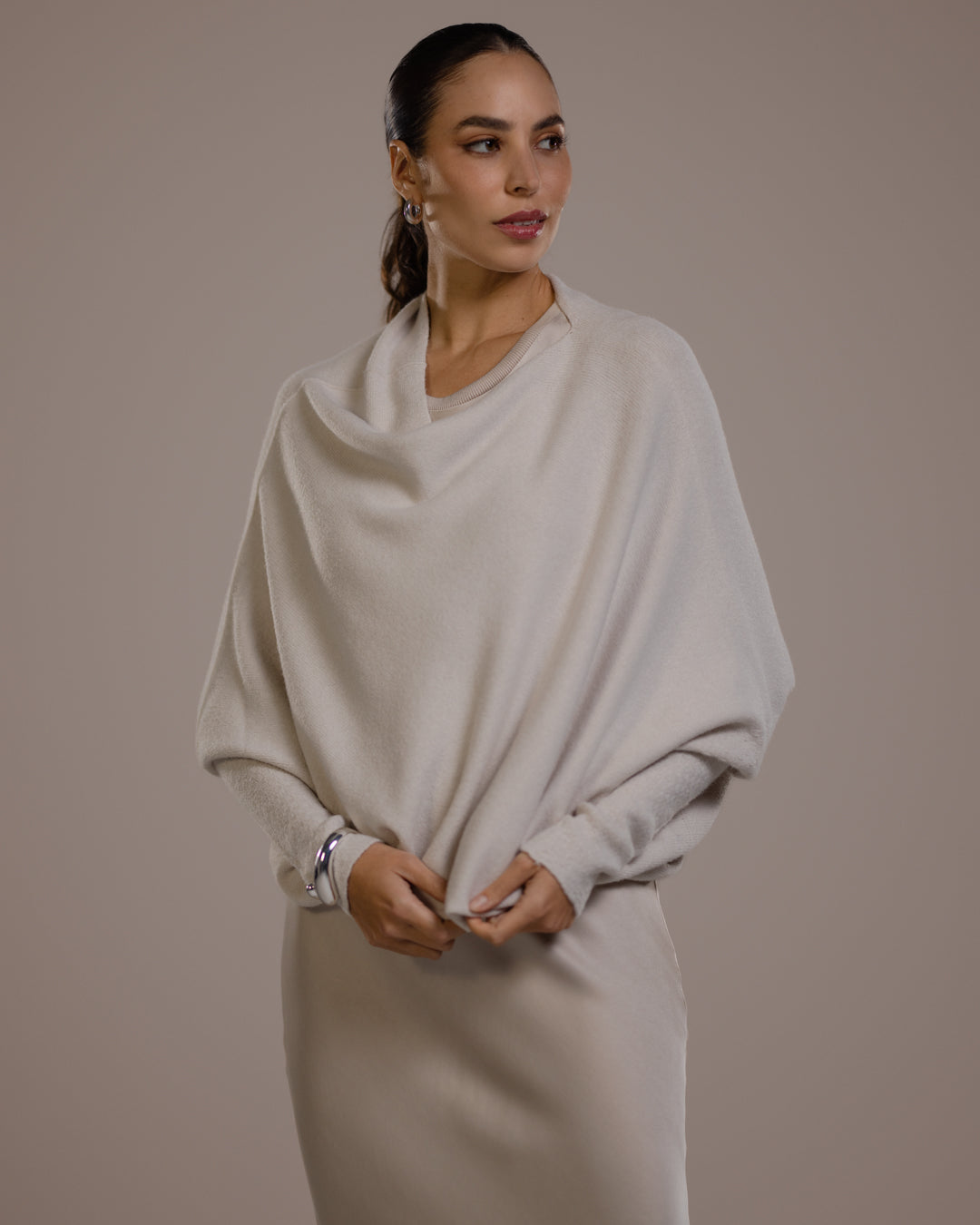 Losvallende dames top – Trui met wijde hals