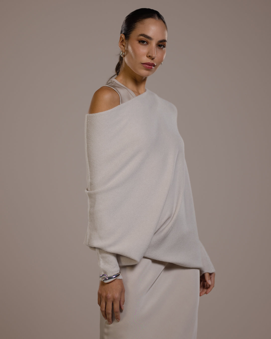 Losvallende dames top – Trui met wijde hals