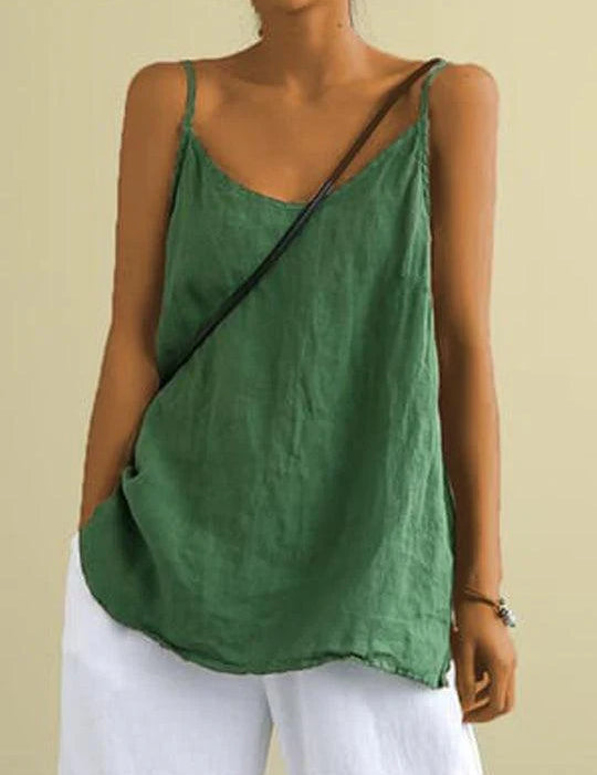 Dames top met spaghetti bandjes | Luchtige blouse