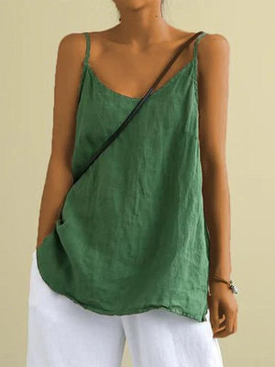 Dames top met spaghetti bandjes | Luchtige blouse