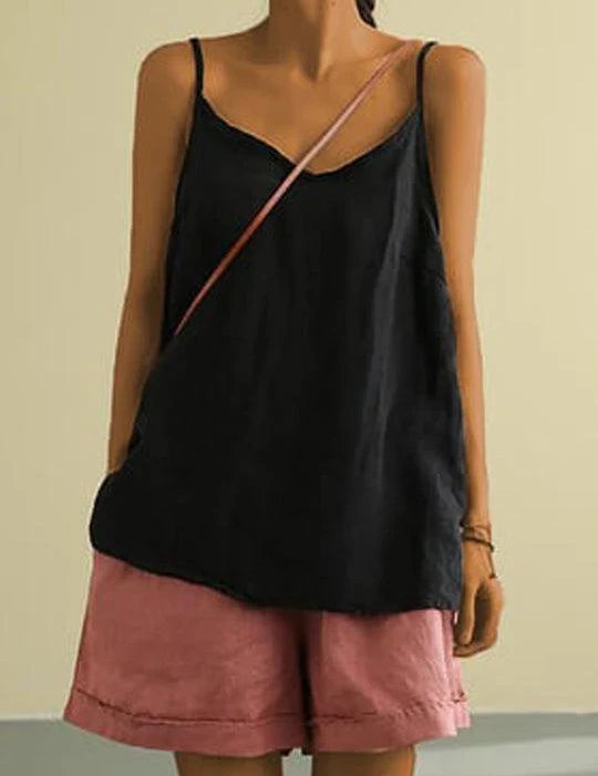 Dames top met spaghetti bandjes | Luchtige blouse