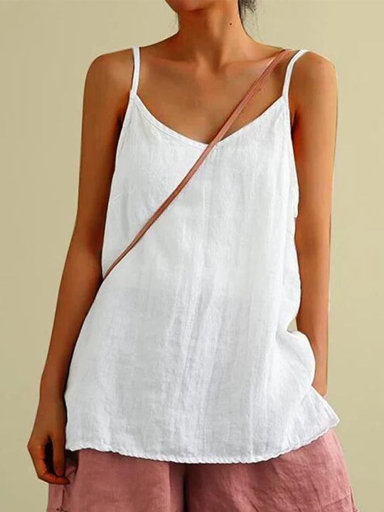 Dames top met spaghetti bandjes | Luchtige blouse