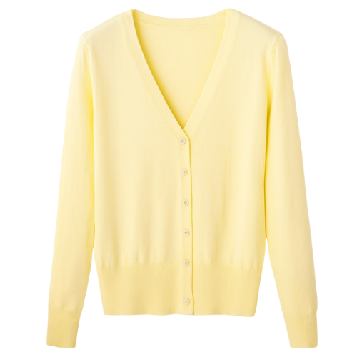 Klassiek Dames Vestje met V-hals | Dunne Cardigan Lange Mouw