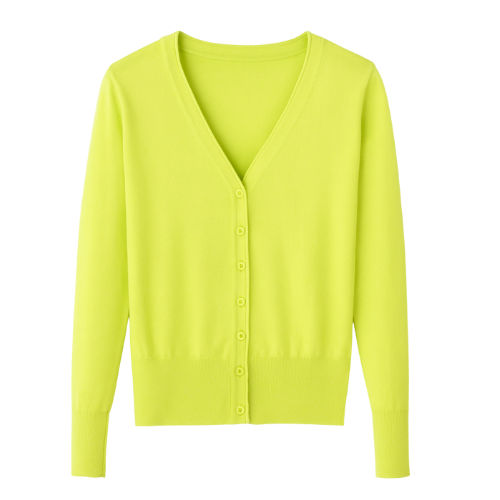 Klassiek Dames Vestje met V-hals | Dunne Cardigan Lange Mouw