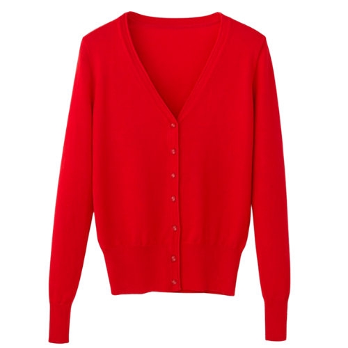 Klassiek Dames Vestje met V-hals | Dunne Cardigan Lange Mouw