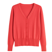 Klassiek Dames Vestje met V-hals | Dunne Cardigan Lange Mouw