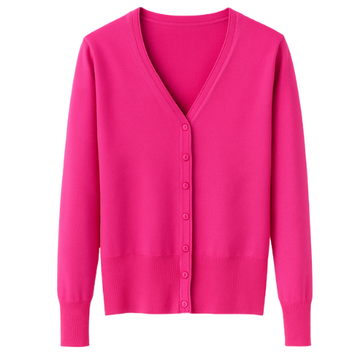 Klassiek Dames Vestje met V-hals | Dunne Cardigan Lange Mouw