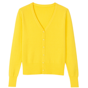 Klassiek Dames Vestje met V-hals | Dunne Cardigan Lange Mouw